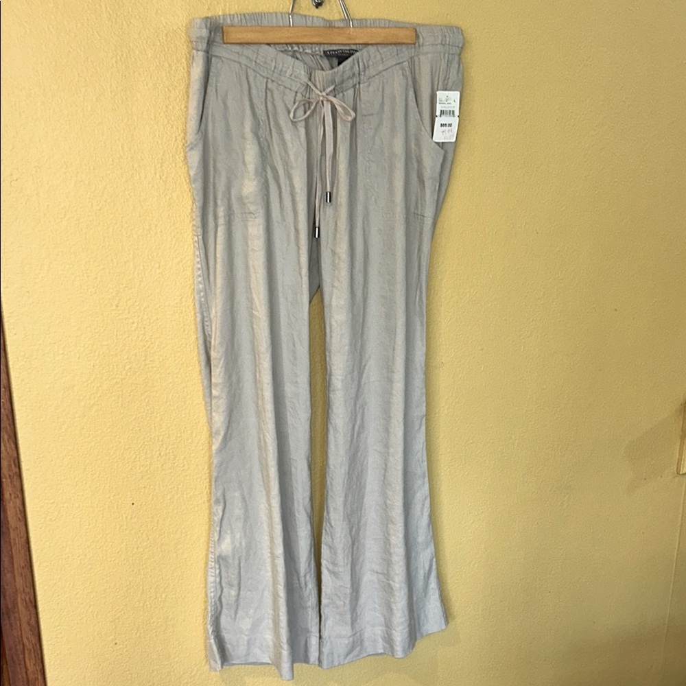 NWT A Pea In The Pod Maternity Linen Pants Sz L